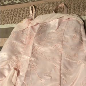 Pink long formal dress.